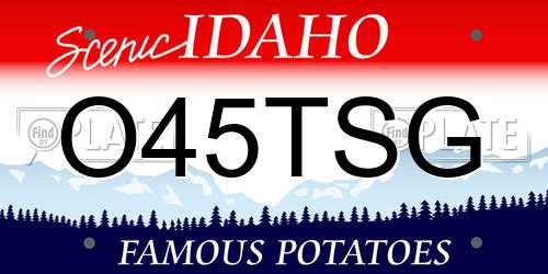 O45TSG Idaho License Plate