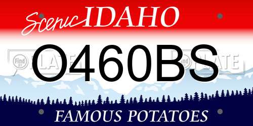 O460BS Idaho License Plate