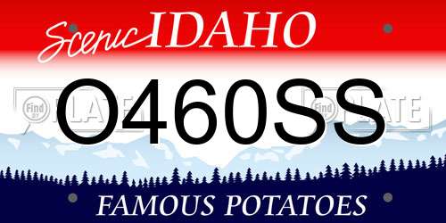 O460SS Idaho License Plate