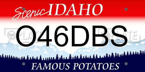 O46DBS Idaho License Plate