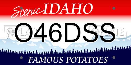 O46DSS Idaho License Plate