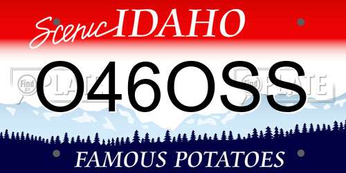 O46OSS Idaho License Plate