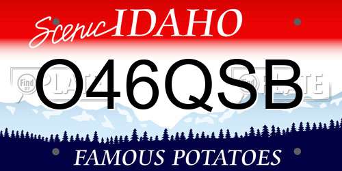 O46QSB Idaho License Plate