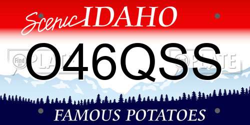 O46QSS Idaho License Plate