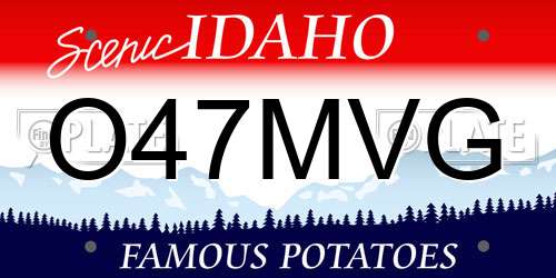 O47MVG Idaho License Plate