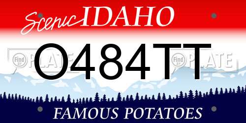 O484TT Idaho License Plate