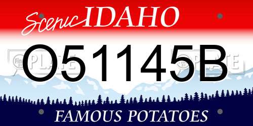 O51145B Idaho License Plate