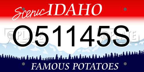 O51145S Idaho License Plate