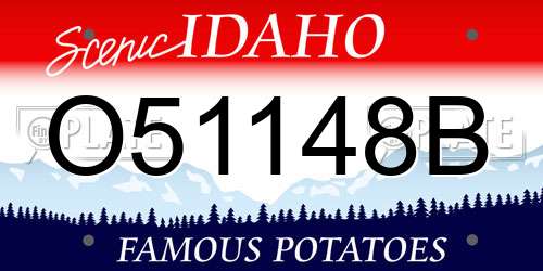 O51148B Idaho License Plate
