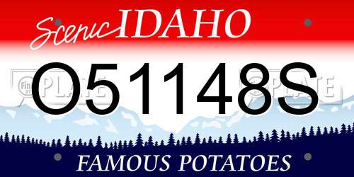 O51148S Idaho License Plate