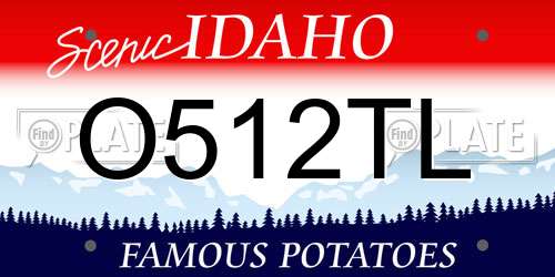 O512TL Idaho License Plate