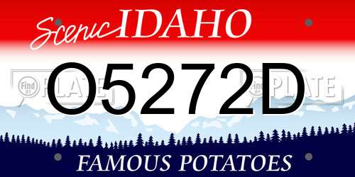 O5272D Idaho License Plate