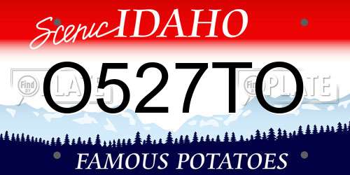 O527TO Idaho License Plate