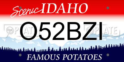 O52BZI Idaho License Plate