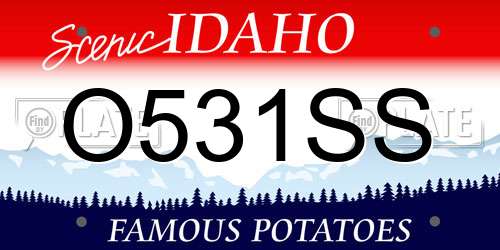 O531SS Idaho License Plate