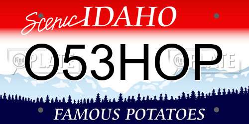 O53HOP Idaho License Plate