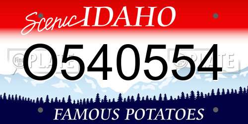 O540554 Idaho License Plate