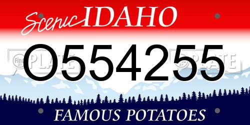 O554255 Idaho License Plate