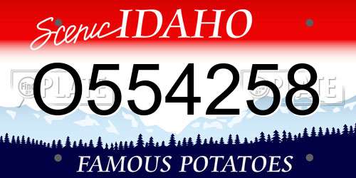 O554258 Idaho License Plate