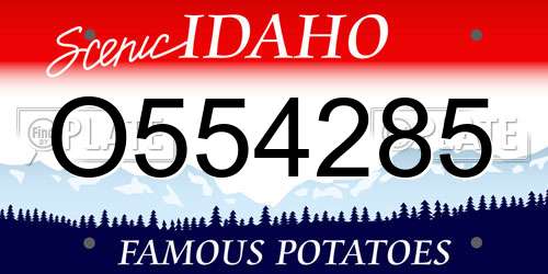 O554285 Idaho License Plate