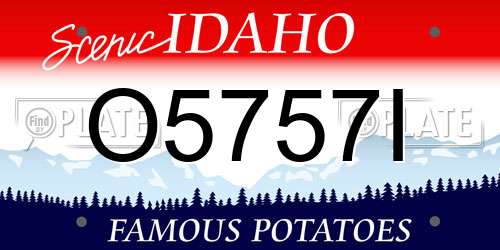 O5757I Idaho License Plate