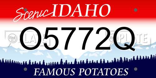 O5772Q Idaho License Plate