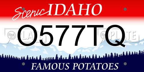 O577TQ Idaho License Plate