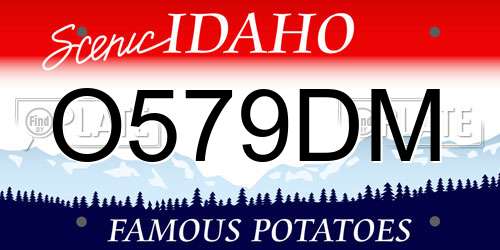 O579DM Idaho License Plate