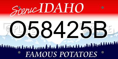 O58425B Idaho License Plate