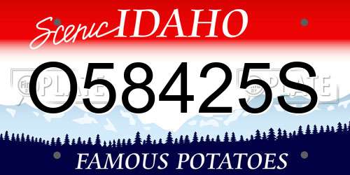 O58425S Idaho License Plate