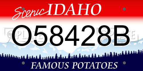 O58428B Idaho License Plate
