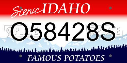 O58428S Idaho License Plate
