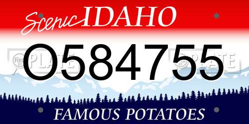 O584755 Idaho License Plate