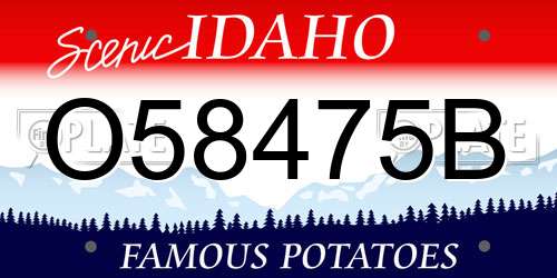 O58475B Idaho License Plate