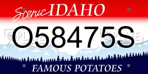 O58475S Idaho License Plate