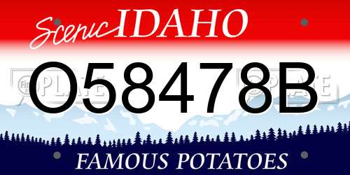 O58478B Idaho License Plate