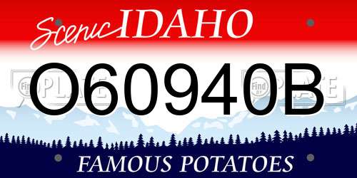 O60940B Idaho License Plate