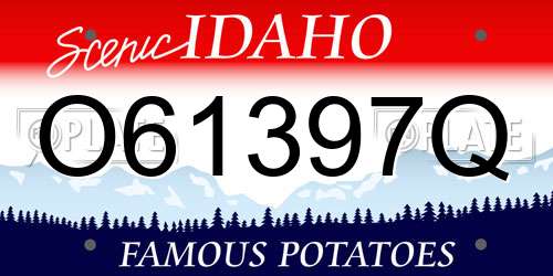 O61397Q Idaho License Plate