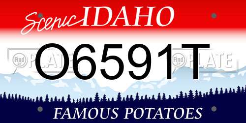 O6591T Idaho License Plate