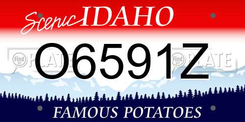 O6591Z Idaho License Plate