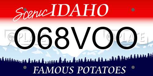 O68VOO Idaho License Plate