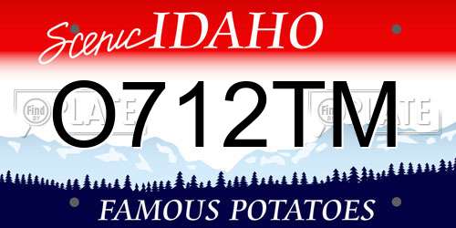 O712TM Idaho License Plate