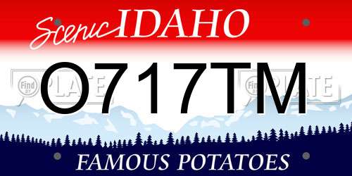 O717TM Idaho License Plate