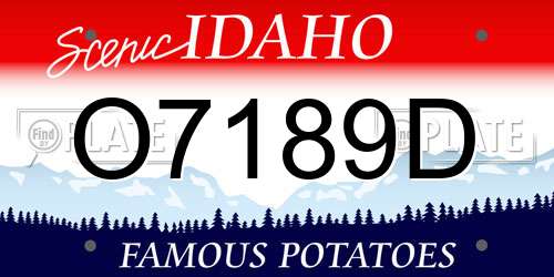 O7189D Idaho License Plate