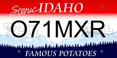 O71MXR Idaho License Plate