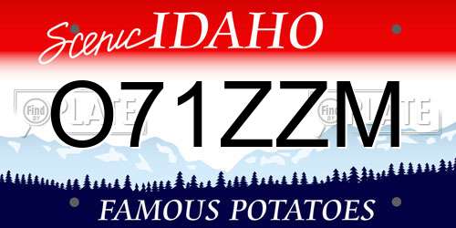 O71ZZM Idaho License Plate