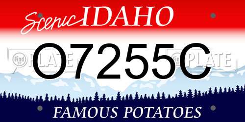 O7255C Idaho License Plate