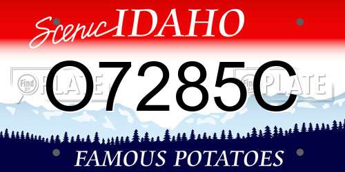 O7285C Idaho License Plate