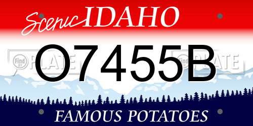 O7455B Idaho License Plate