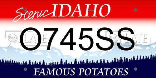 O745SS Idaho License Plate
